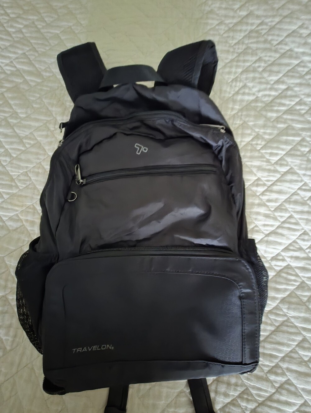 Travelon Black Anti Theft Packable Travel And Everyday Backpack